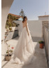 Halter Neck Ivory Lace Tulle Glitter Wedding Dress